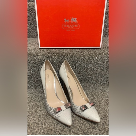 COACH Hallie Soft Print Lizard Heels - Picture 3 of 10